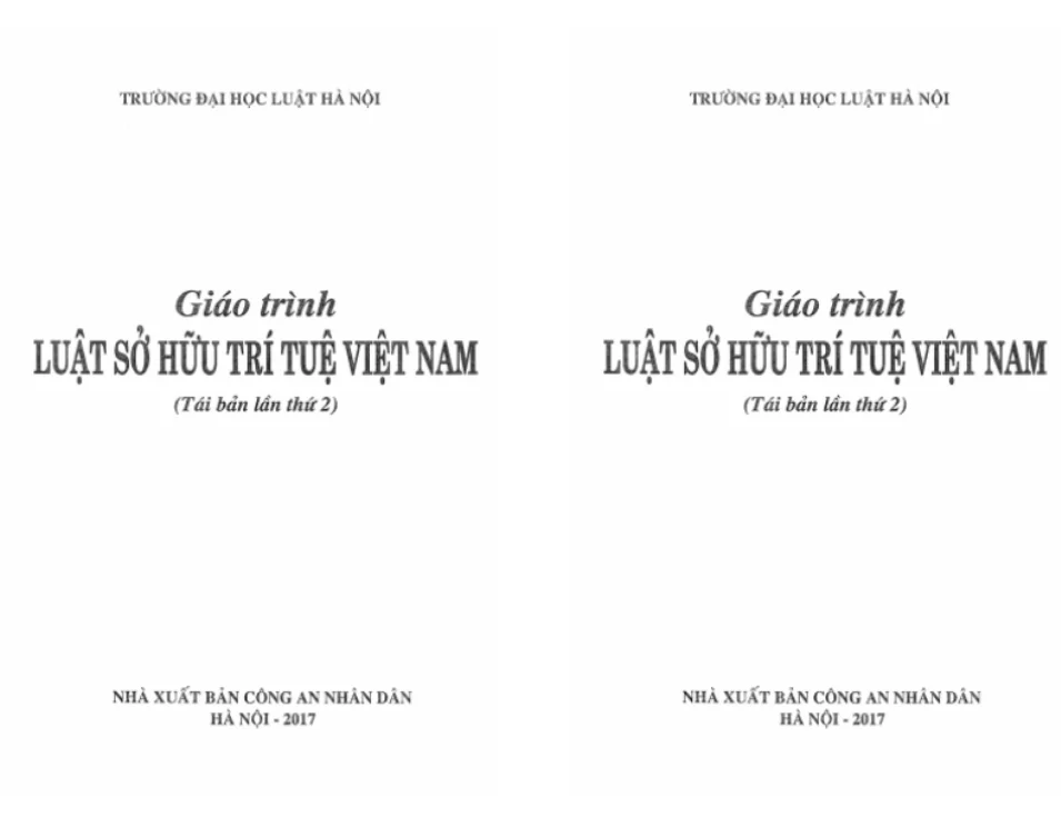 Giáo trình Luật Sở hữu trí tuệ Việt Nam, Trường Đại học Luật Hà Nội (HLU)