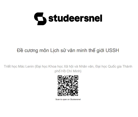 13 câu Đề cương môn Lịch sử văn minh thế giới USSH 62 trang